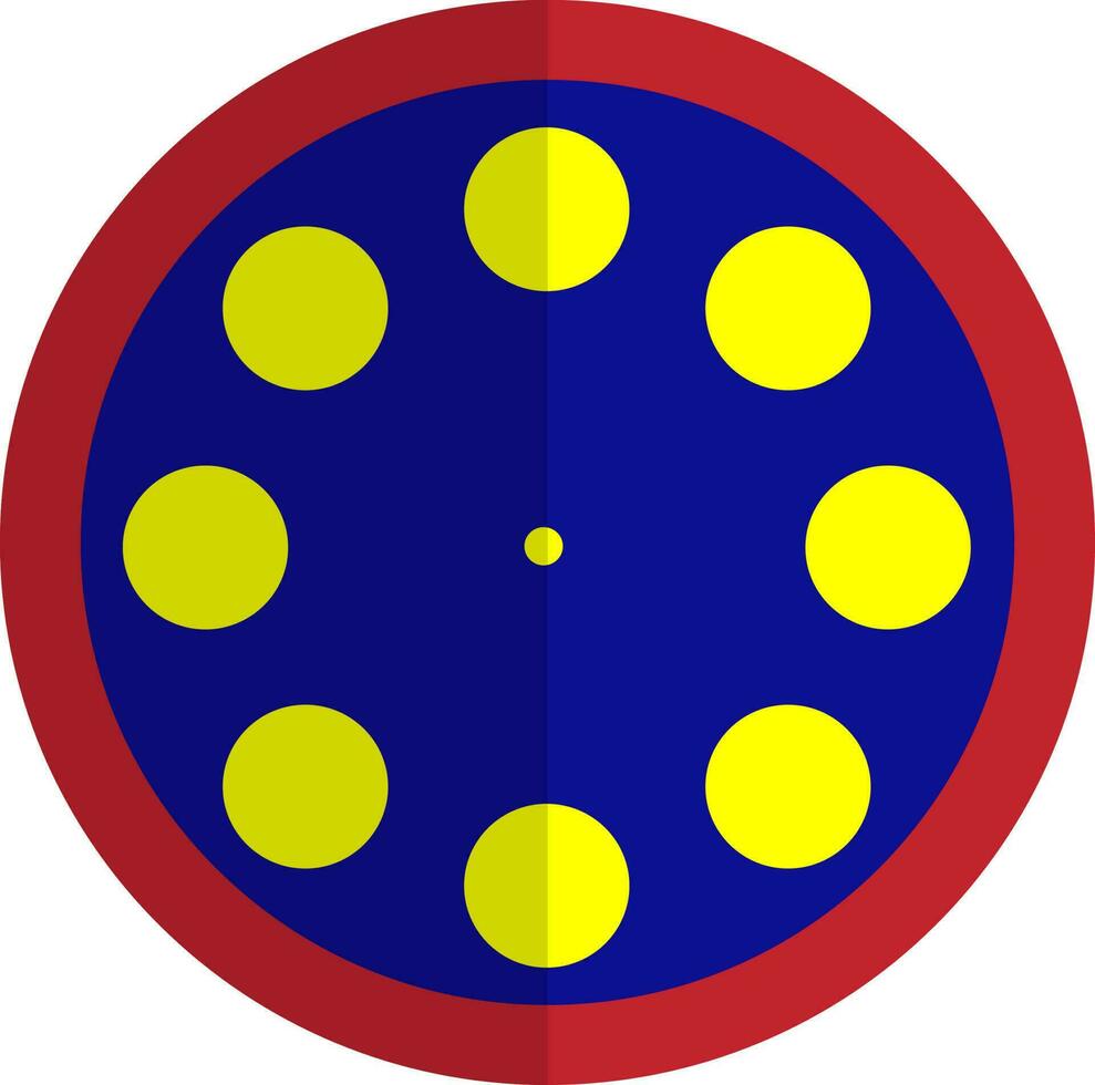 Isolated round film reel. vector