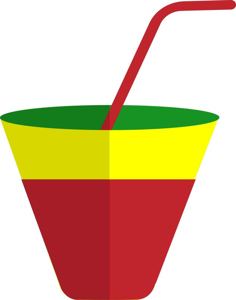 Flat style pepsi cup with straw. vector