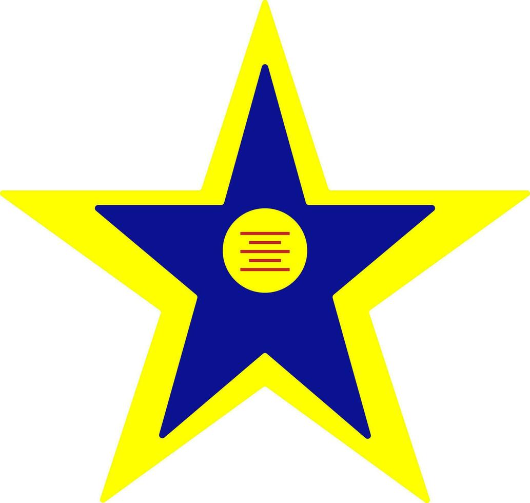 Illustration of a star in blue and yellow color. 24226194 Vector Art at