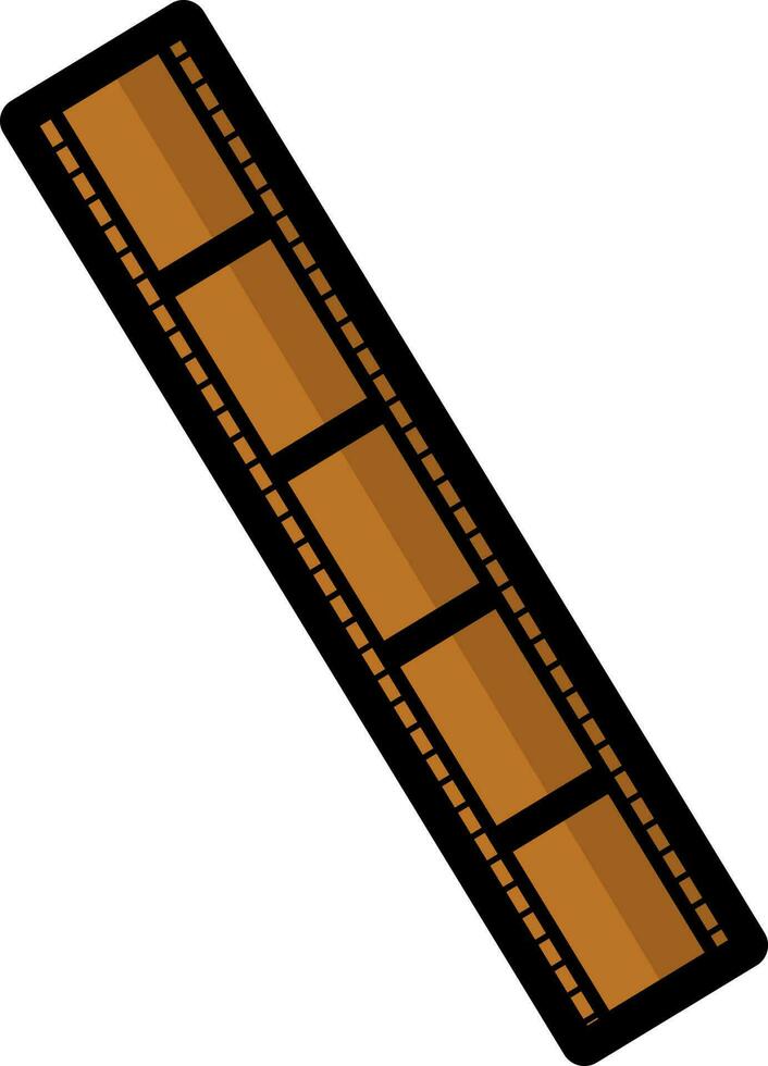 Black and brown film strip. vector