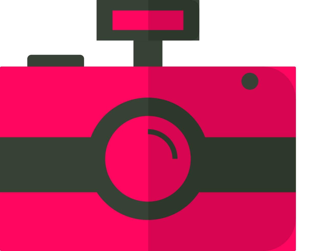 Isolated photography camera made by black and pink color. vector