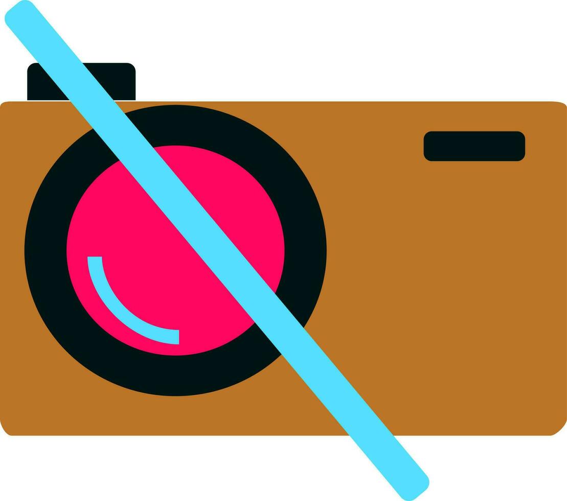 Flat style digital camera. vector