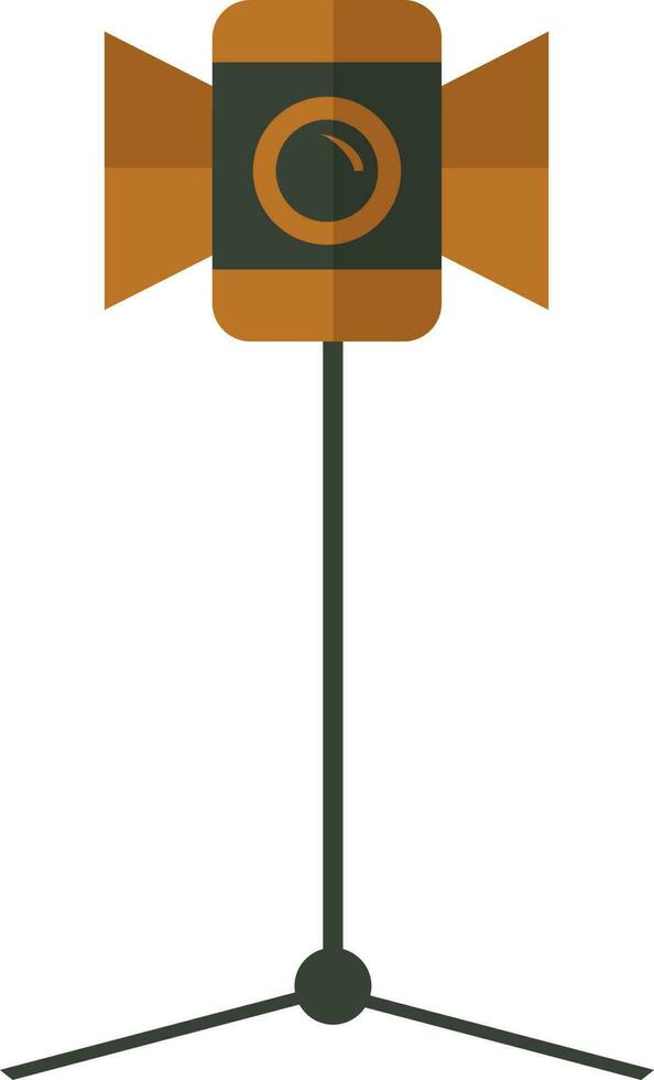 Illustration of spot light with tripod. vector