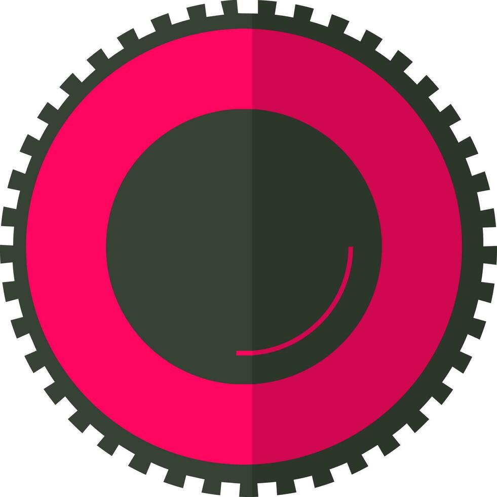 Black and pink camera lens. vector