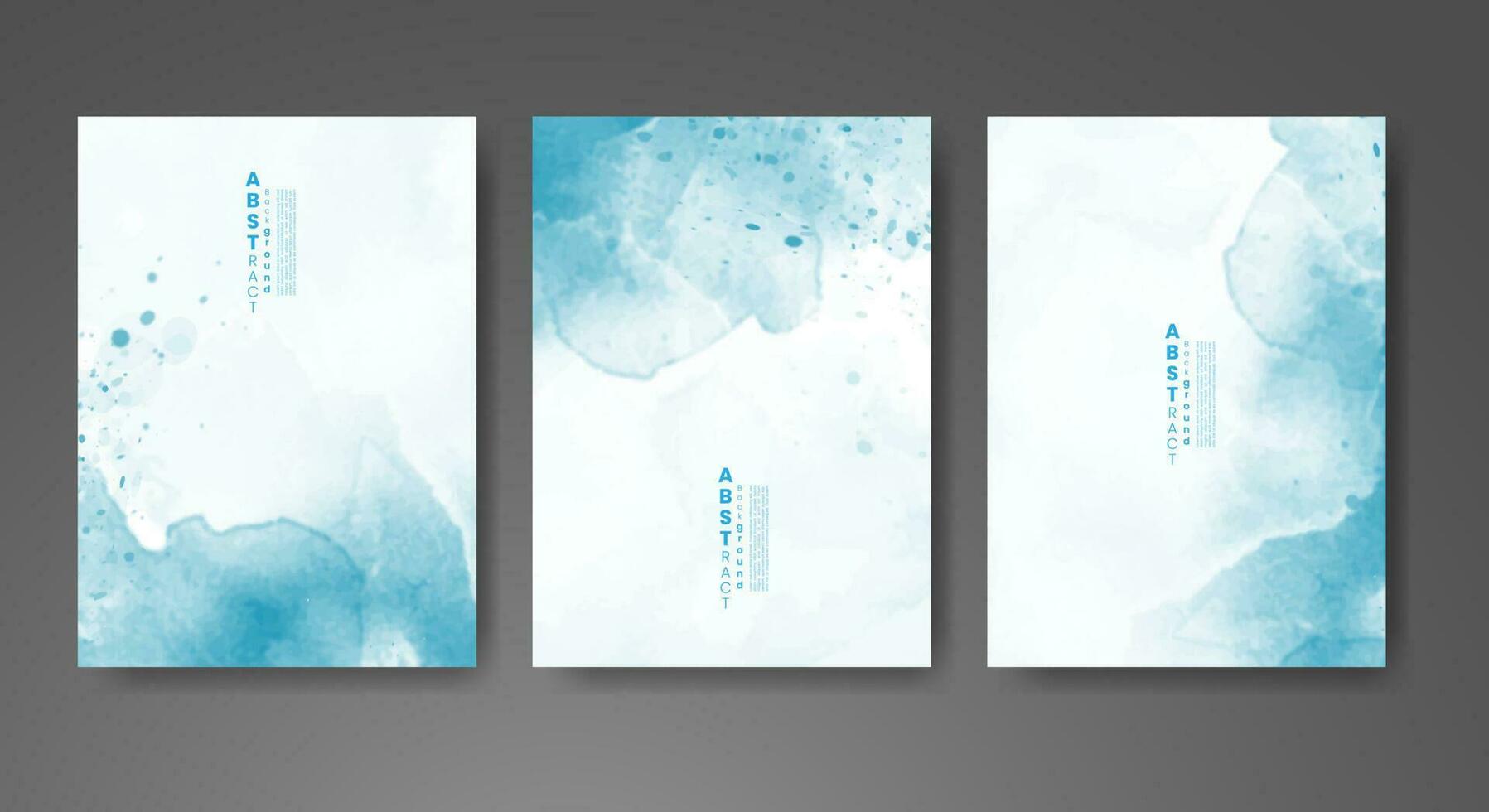 Cards with watercolor background. Design for your cover, date, postcard, banner, logo. vector