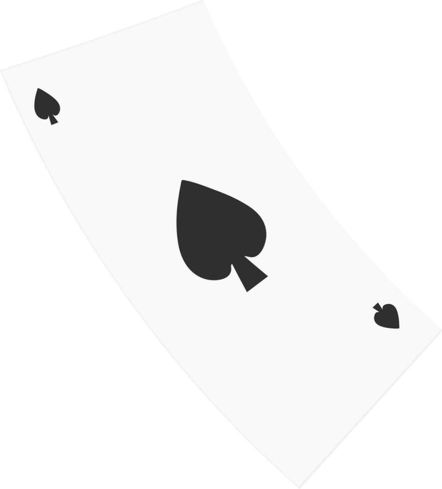 Ace of spades in playing card for casino. vector