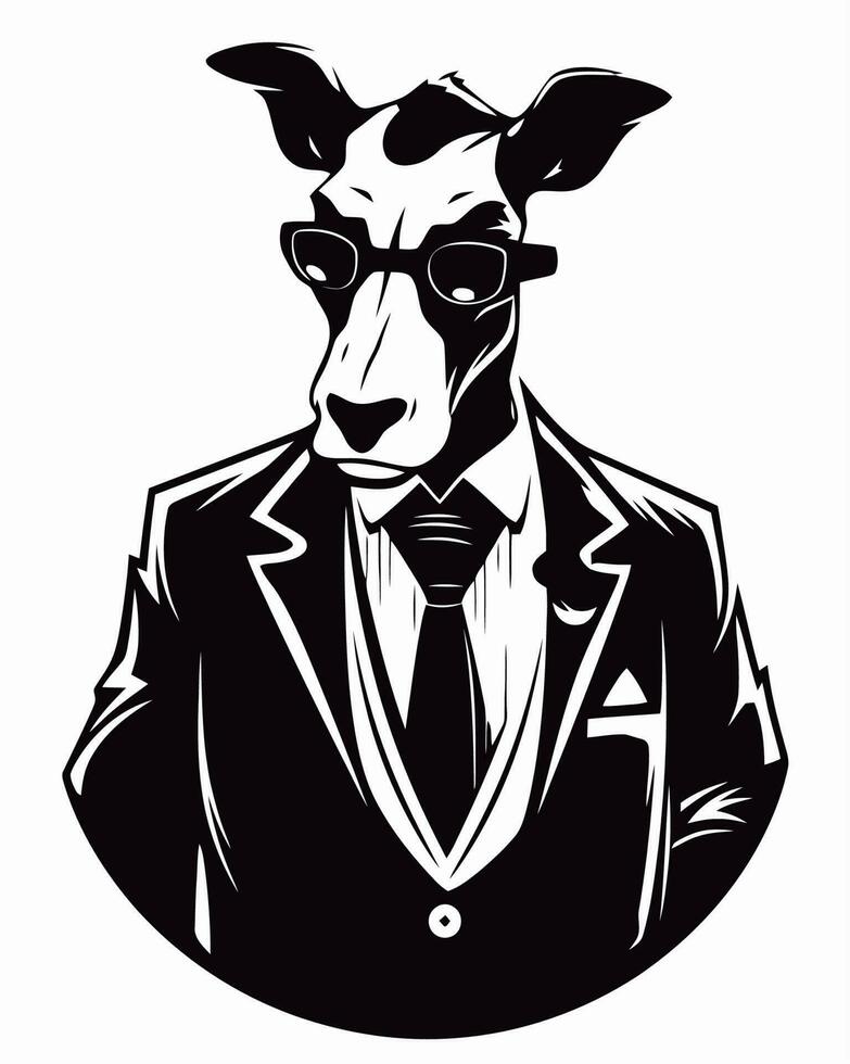 donkey in a suit vector