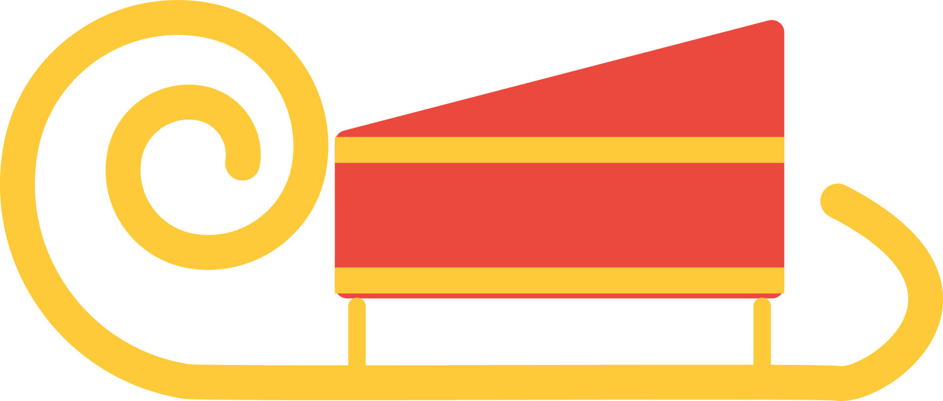 Flat style sleigh on background. 24226437 Vector Art at Vecteezy