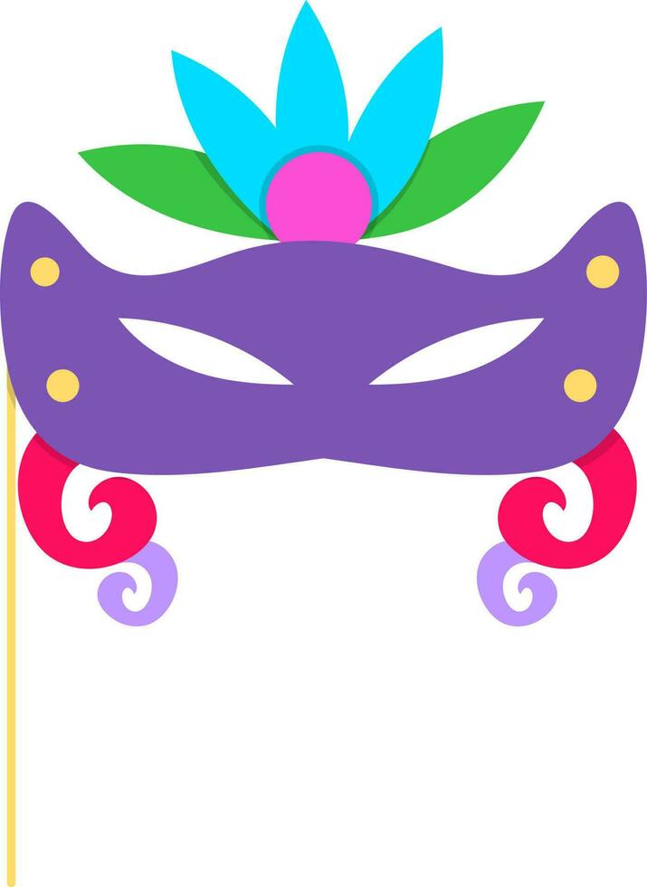 ilustración de carnaval cara mascarilla. vector