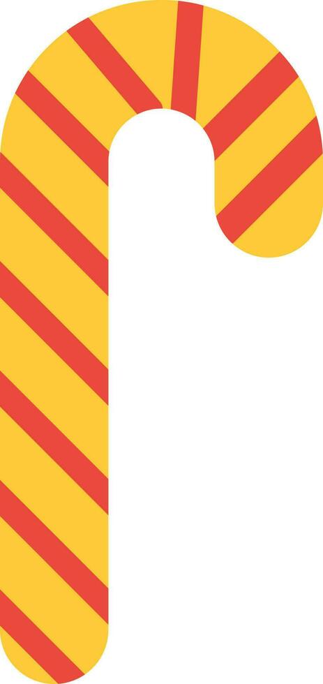 Candy cane with stripes. vector