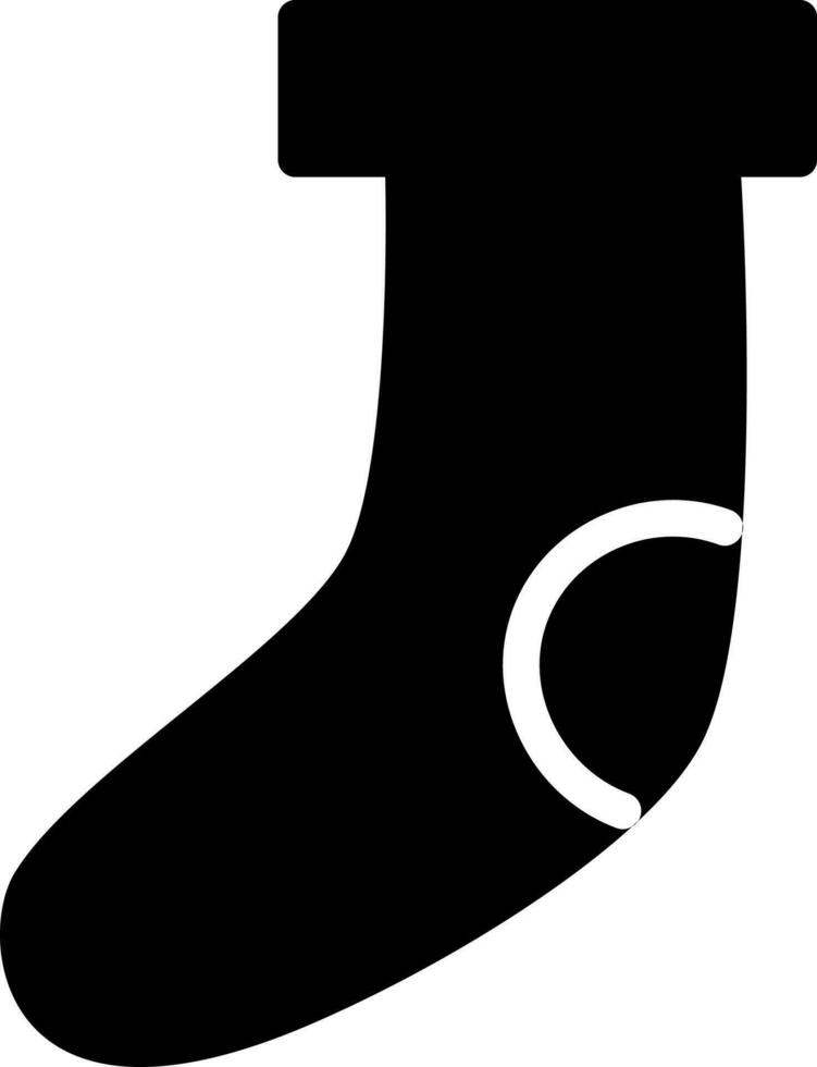 Black socks on white background. vector