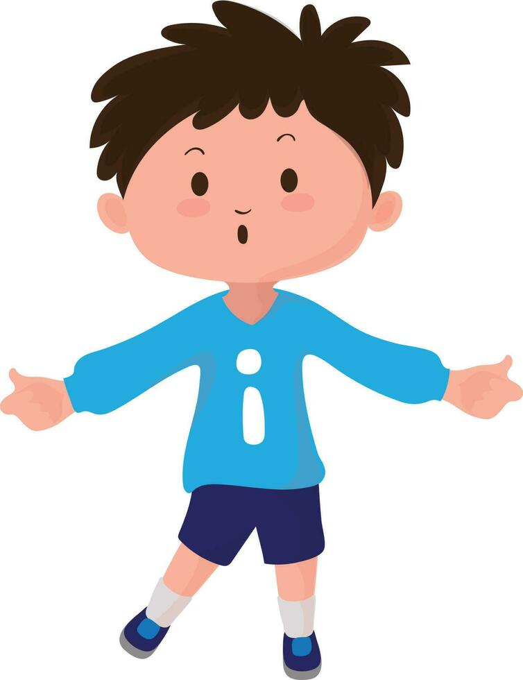 Cartoon character of a funny boy. vector