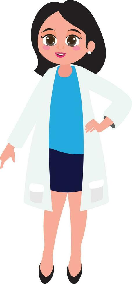 Character of nurse in uniform. vector