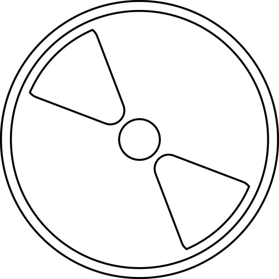 Flat style illustration of a line art cd. vector