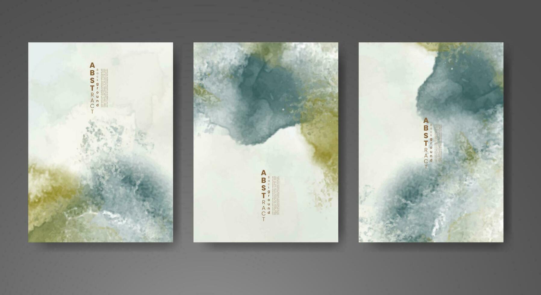 Cards with watercolor background. Design for your cover, date, postcard, banner, logo. vector