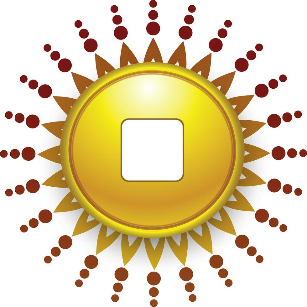 Glossy golden and brown circular design pattern. vector