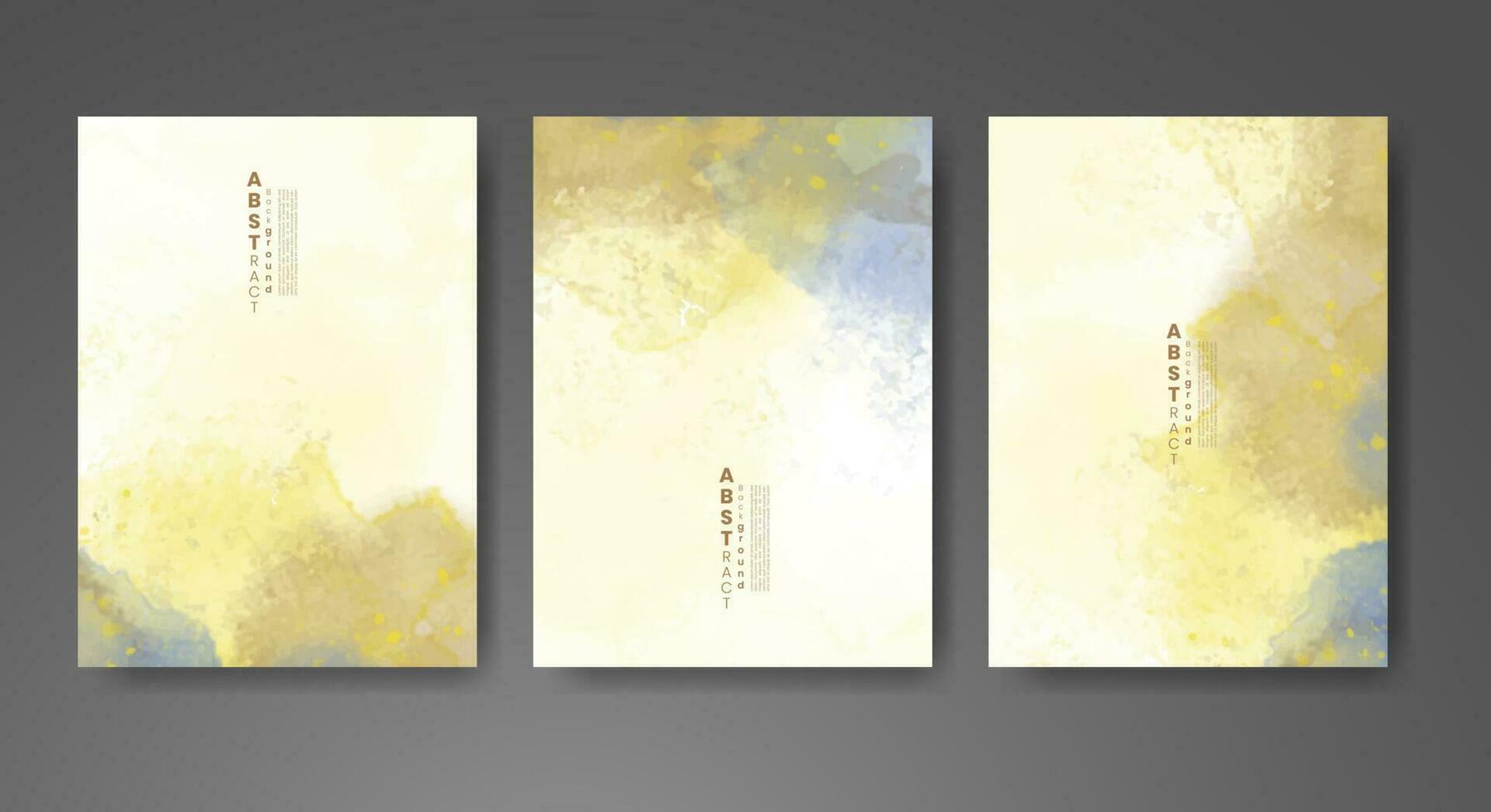 Cards with watercolor background. Design for your cover, date, postcard, banner, logo. vector