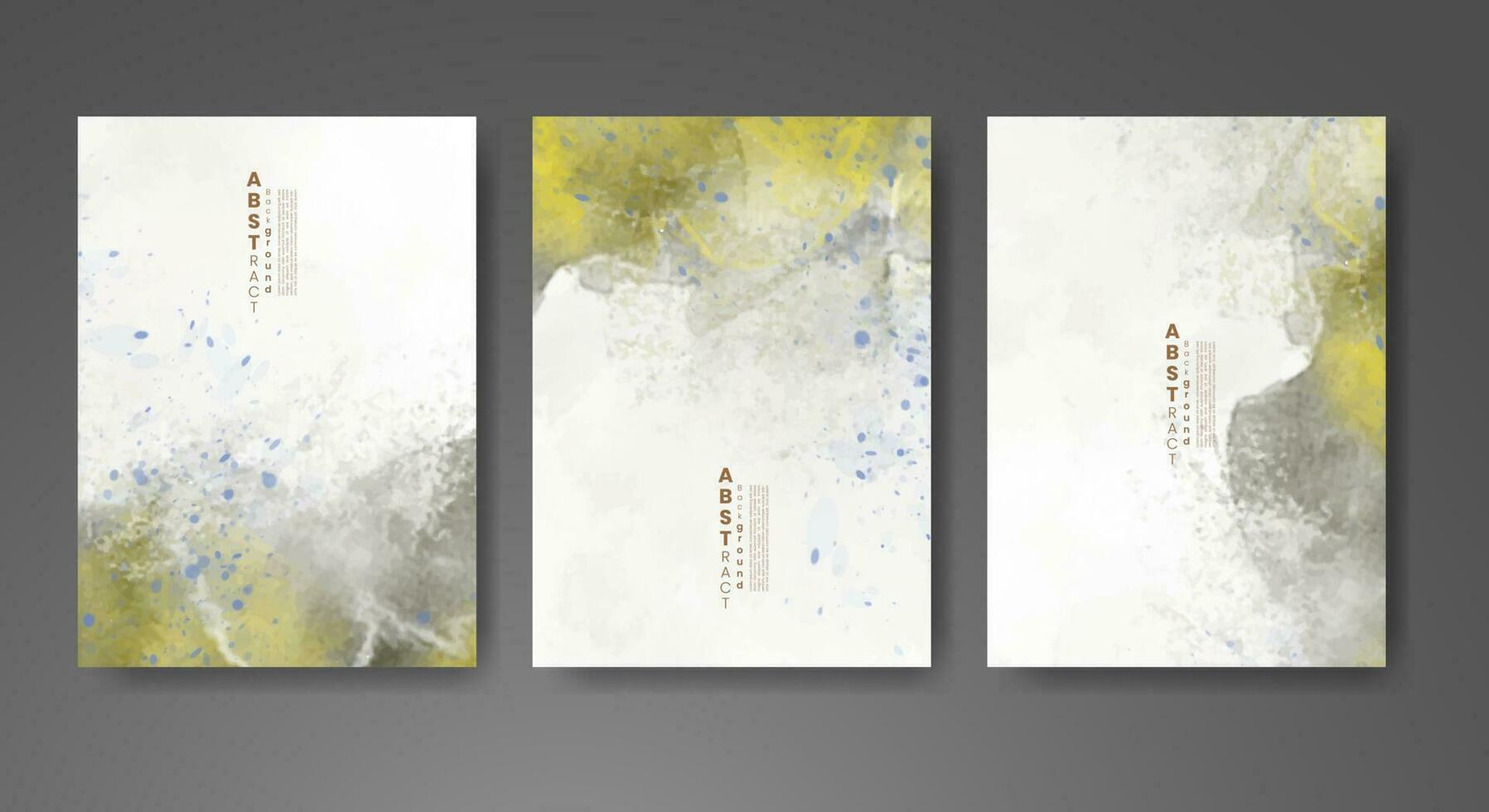 Cards with watercolor background. Design for your cover, date, postcard, banner, logo. vector