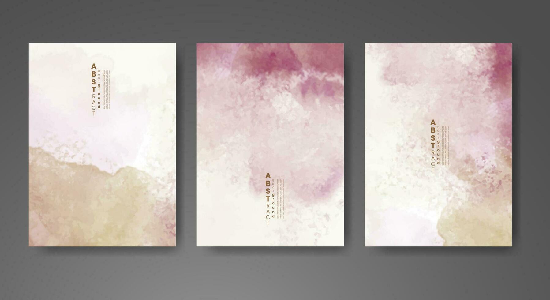 Cards with watercolor background. Design for your cover, date, postcard, banner, logo. vector