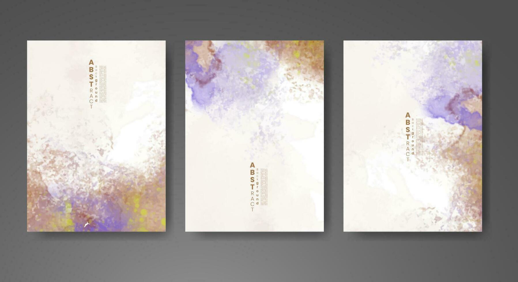 Cards with watercolor background. Design for your cover, date, postcard, banner, logo. vector