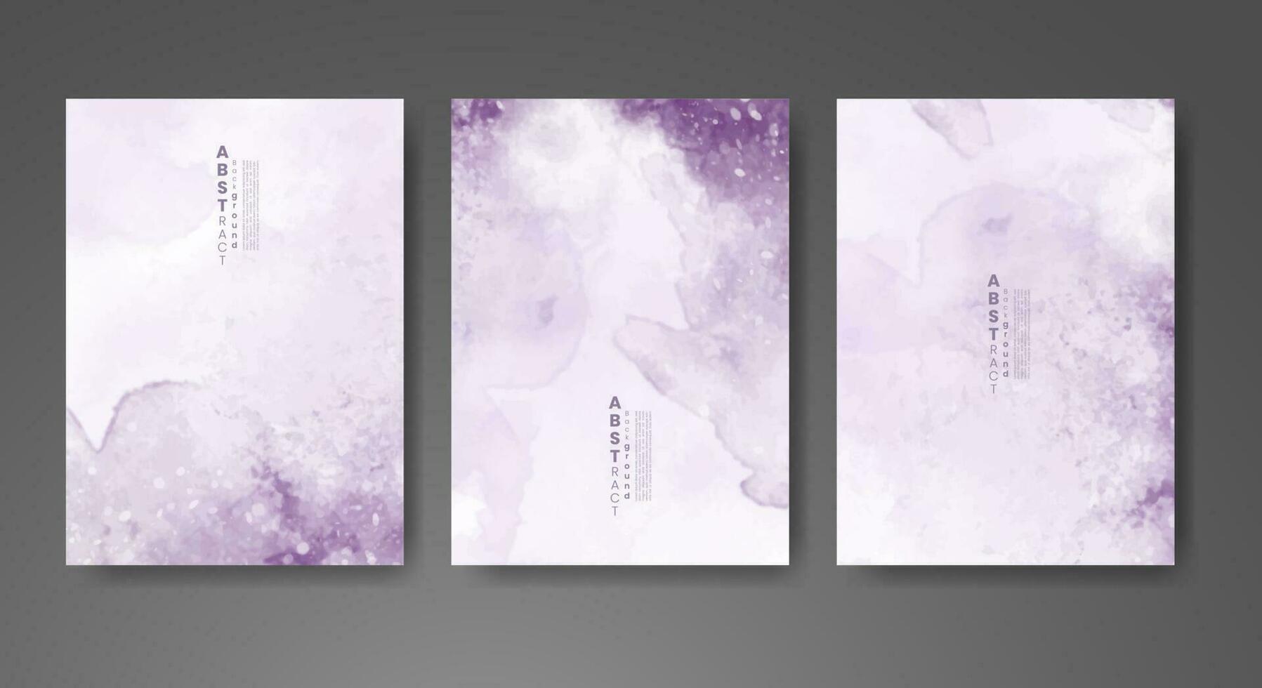 Cards with watercolor background. Design for your cover, date, postcard, banner, logo. vector