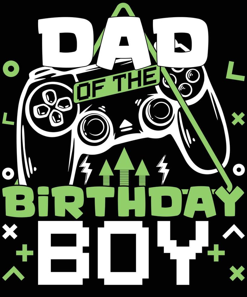 Dad of the birthday boy shirt design vector