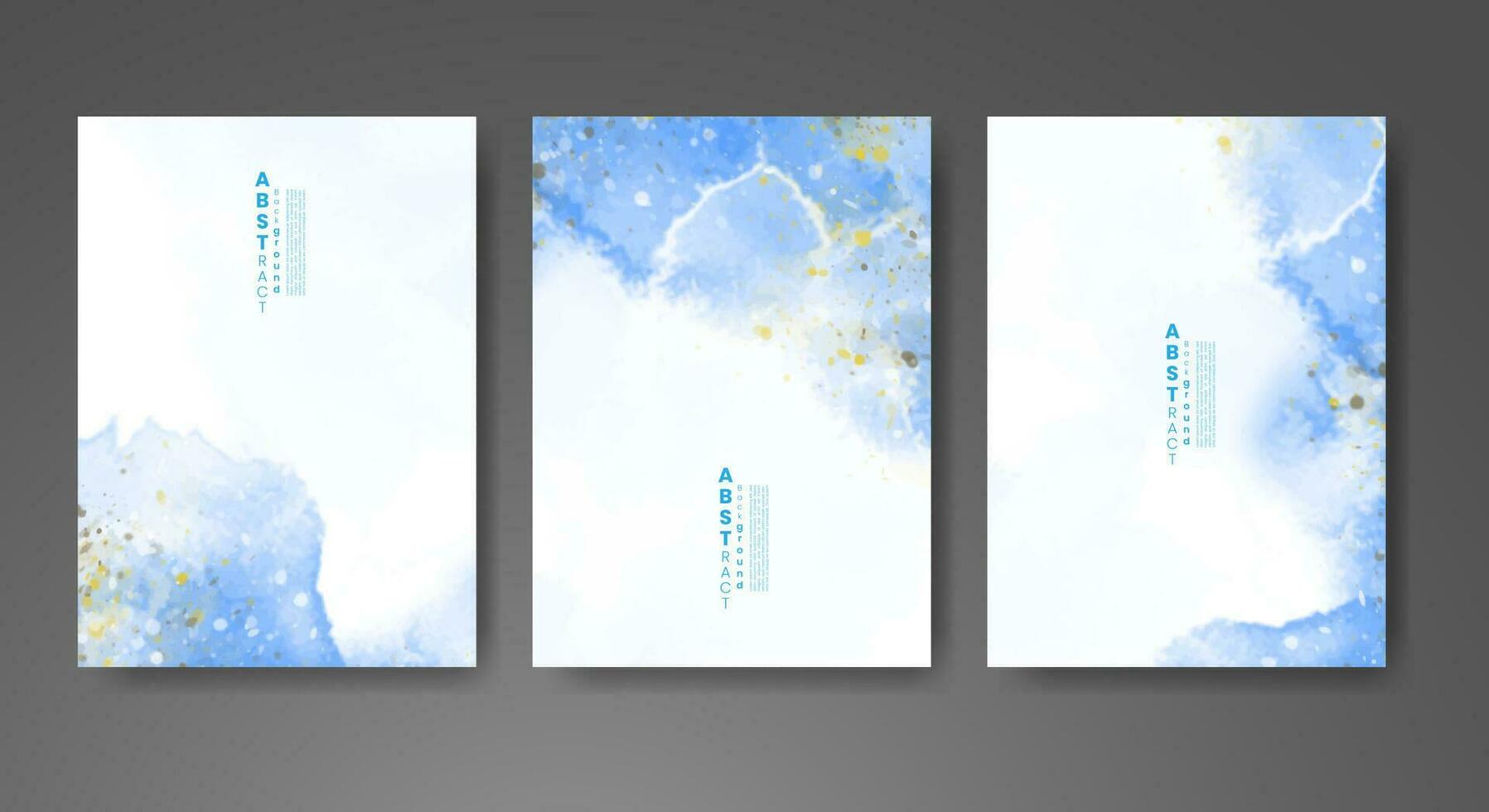 Cards with watercolor background. Design for your cover, date, postcard, banner, logo. vector
