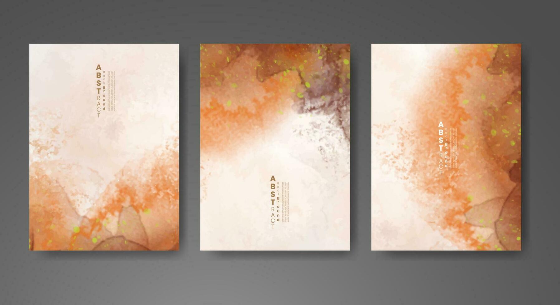 Cards with watercolor background. Design for your cover, date, postcard, banner, logo. vector