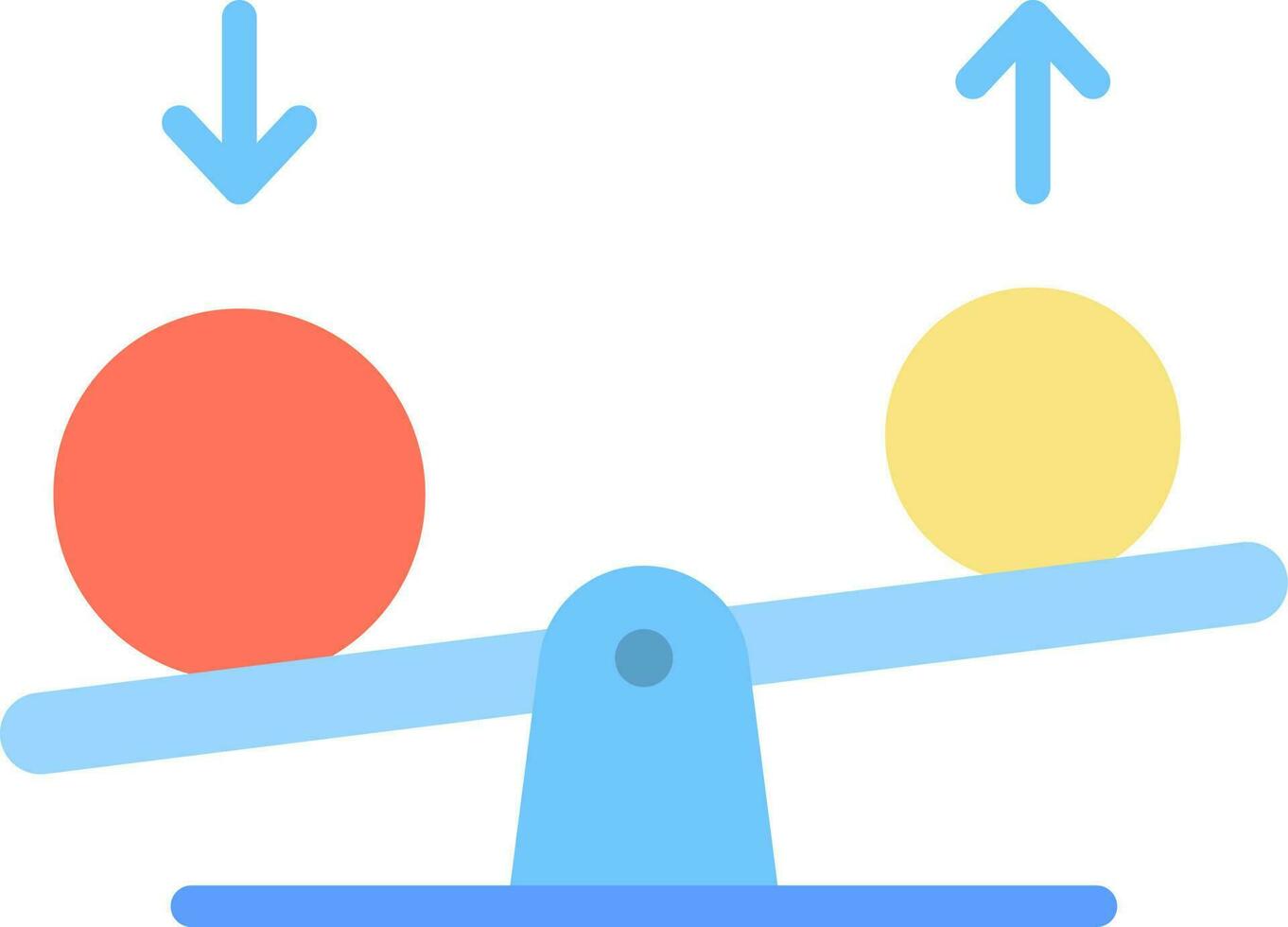 Seesaw icon vector image.