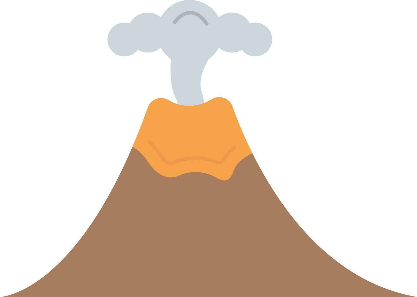 Volcano icon vector image.