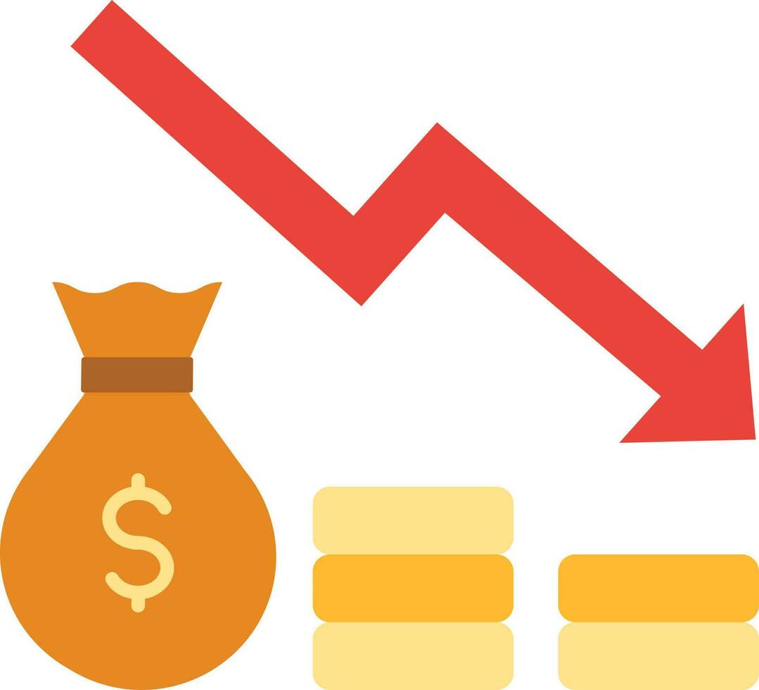 Recession icon vector image.