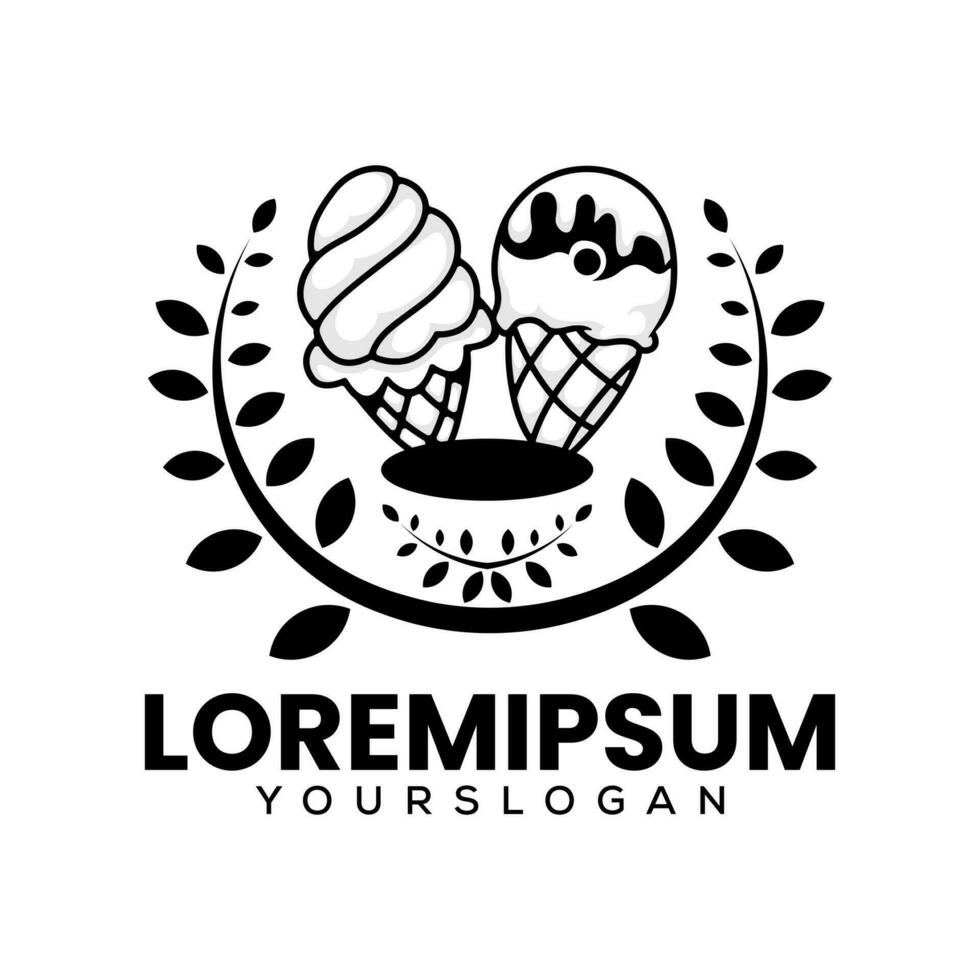 ice cream maker logo vector