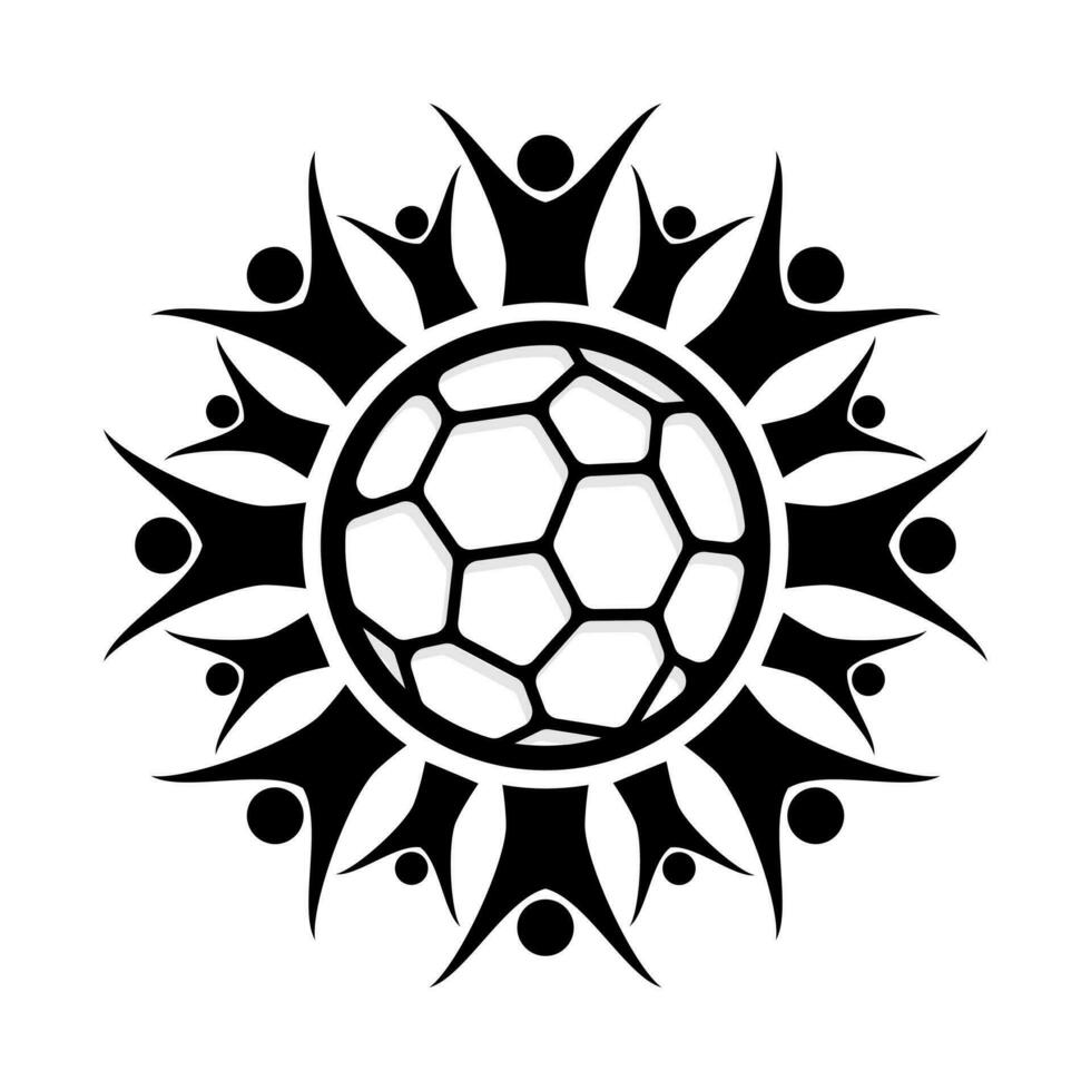 human ball fan logo design vector
