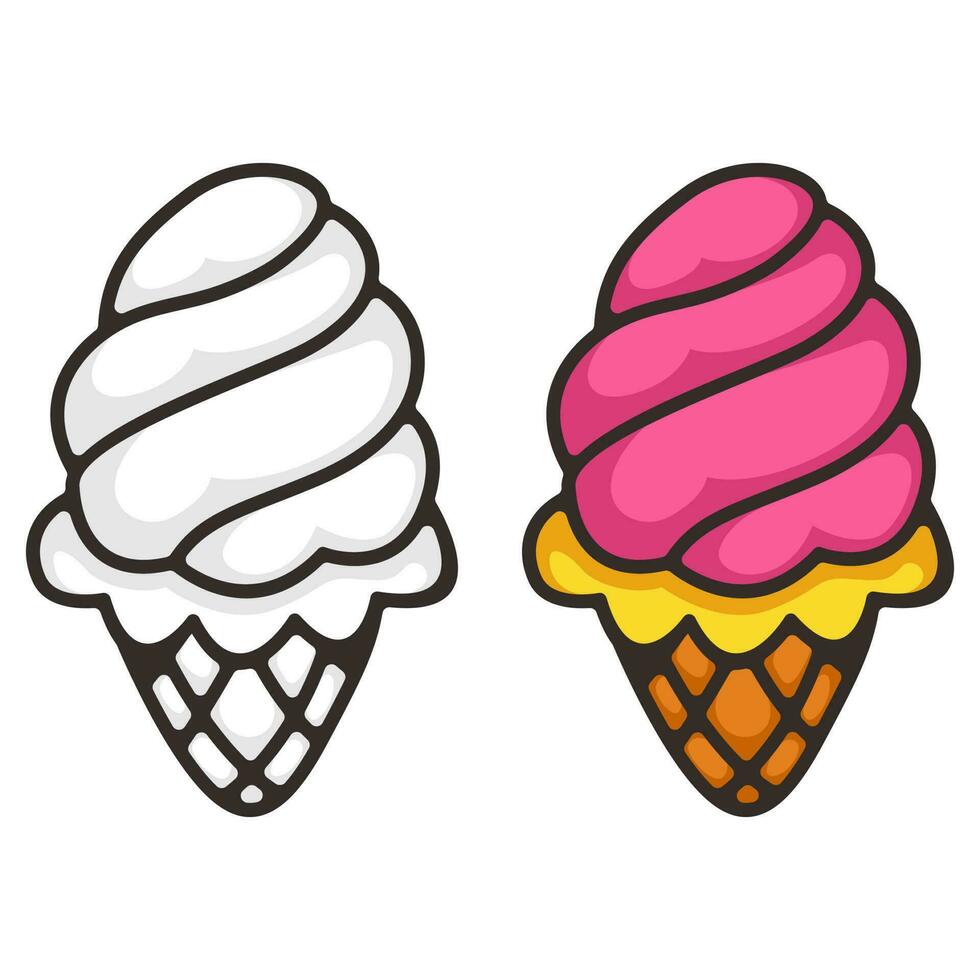 ice cream icon logo design vector