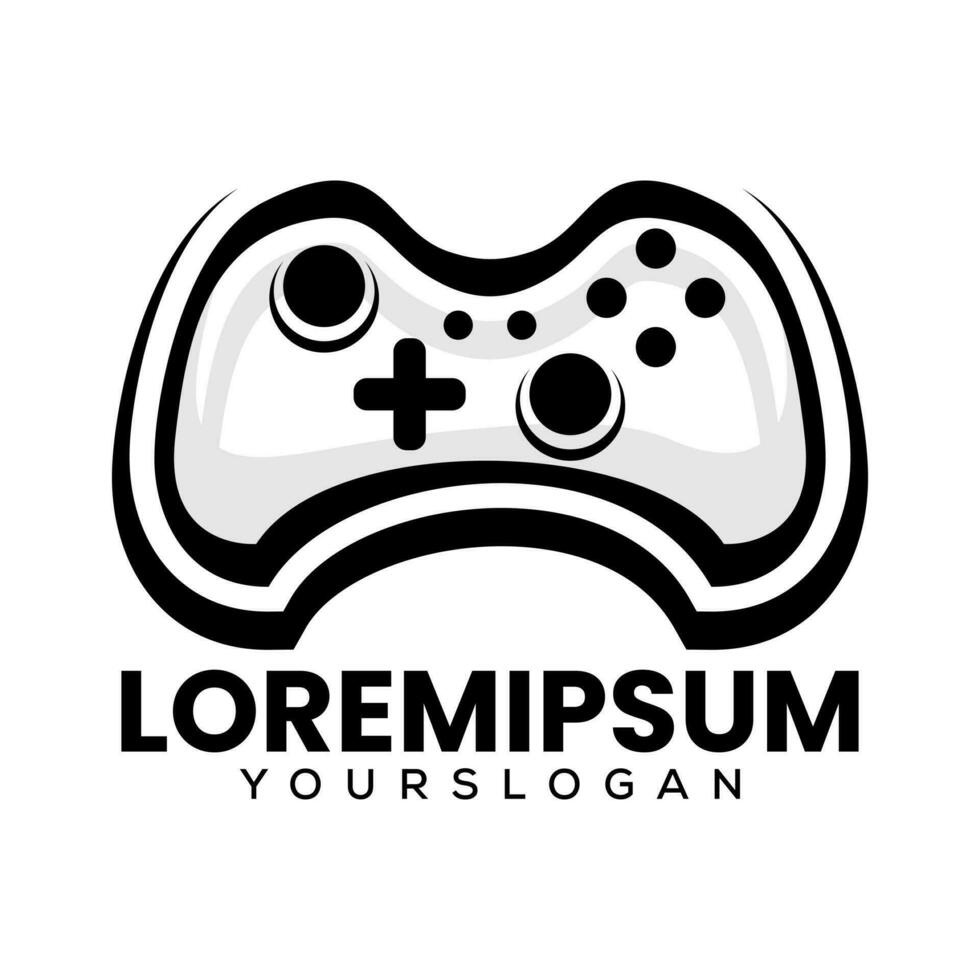 game pad logo design template vector