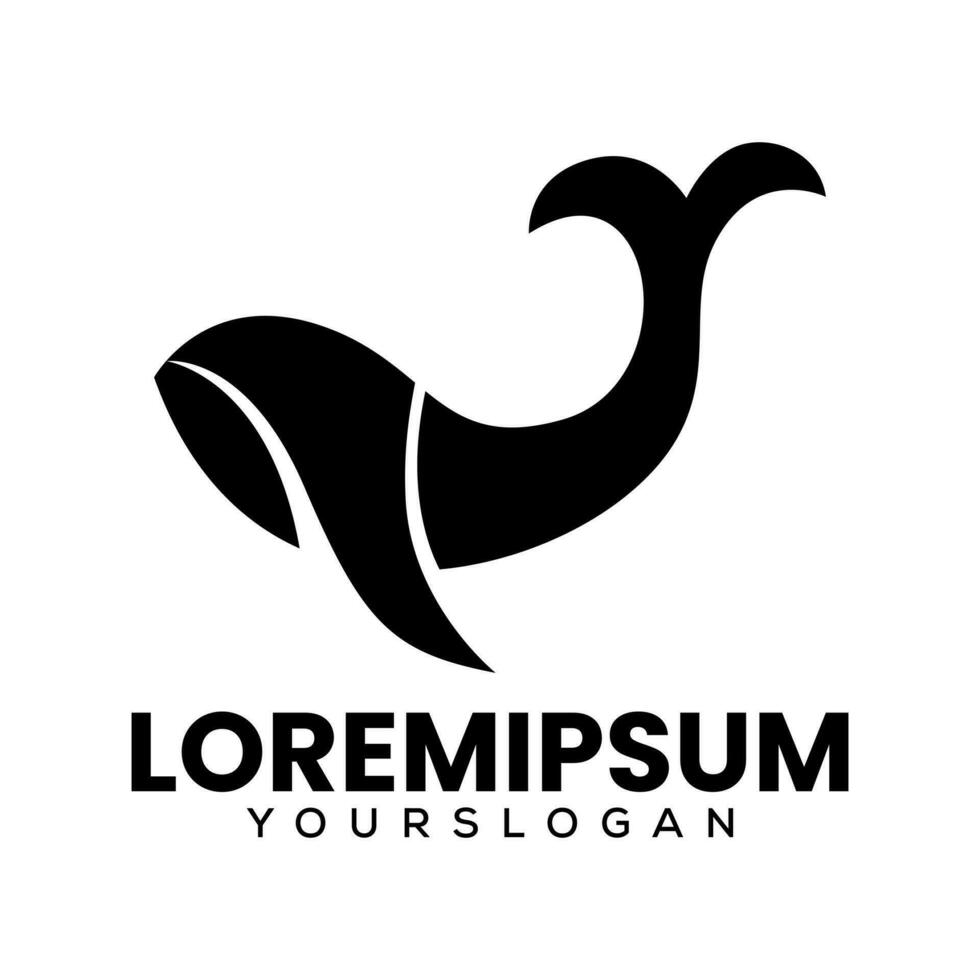 whale icon logo design vector