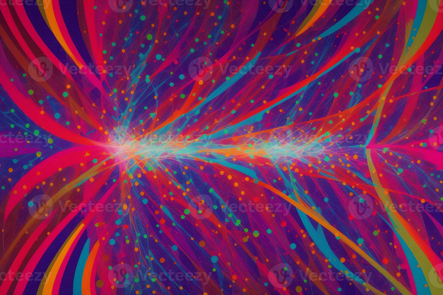 A beautiful abstract symphony background. A Kaleidoscope of Vibrant Shapes and Figures. Copy space. photo