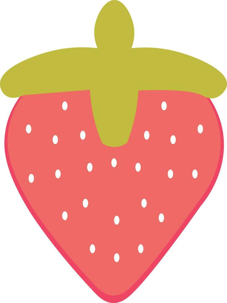 strawberry sweet red fruit icon sticker. simple illustration vector