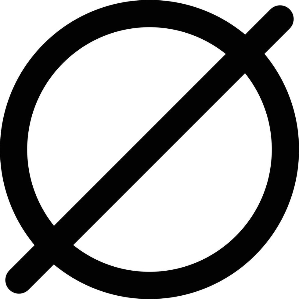 Slashed Zero Icon Symbol In Mathematics Null Set Empty Set Vector 