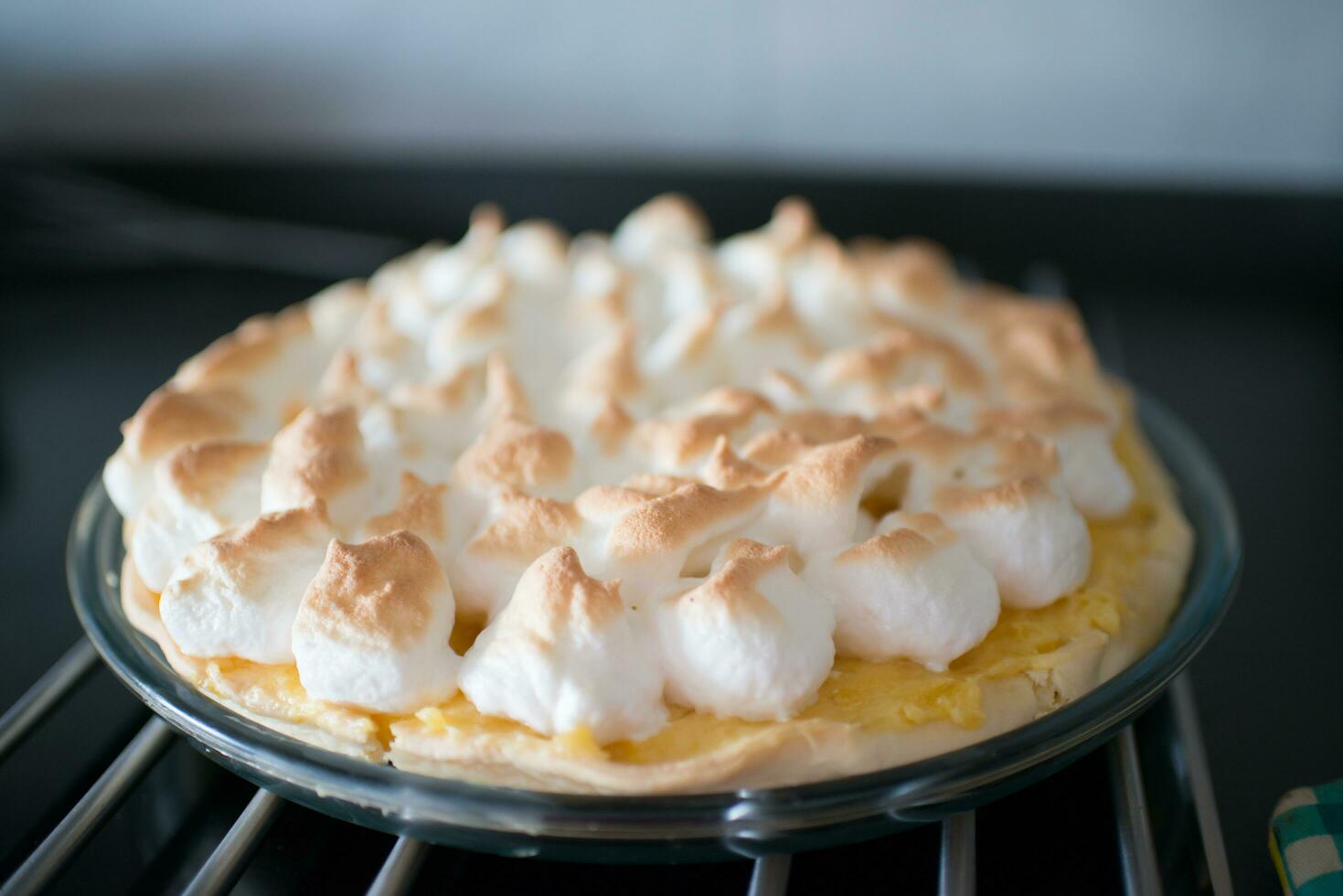 Close up of a delicious homemade lemon pie photo