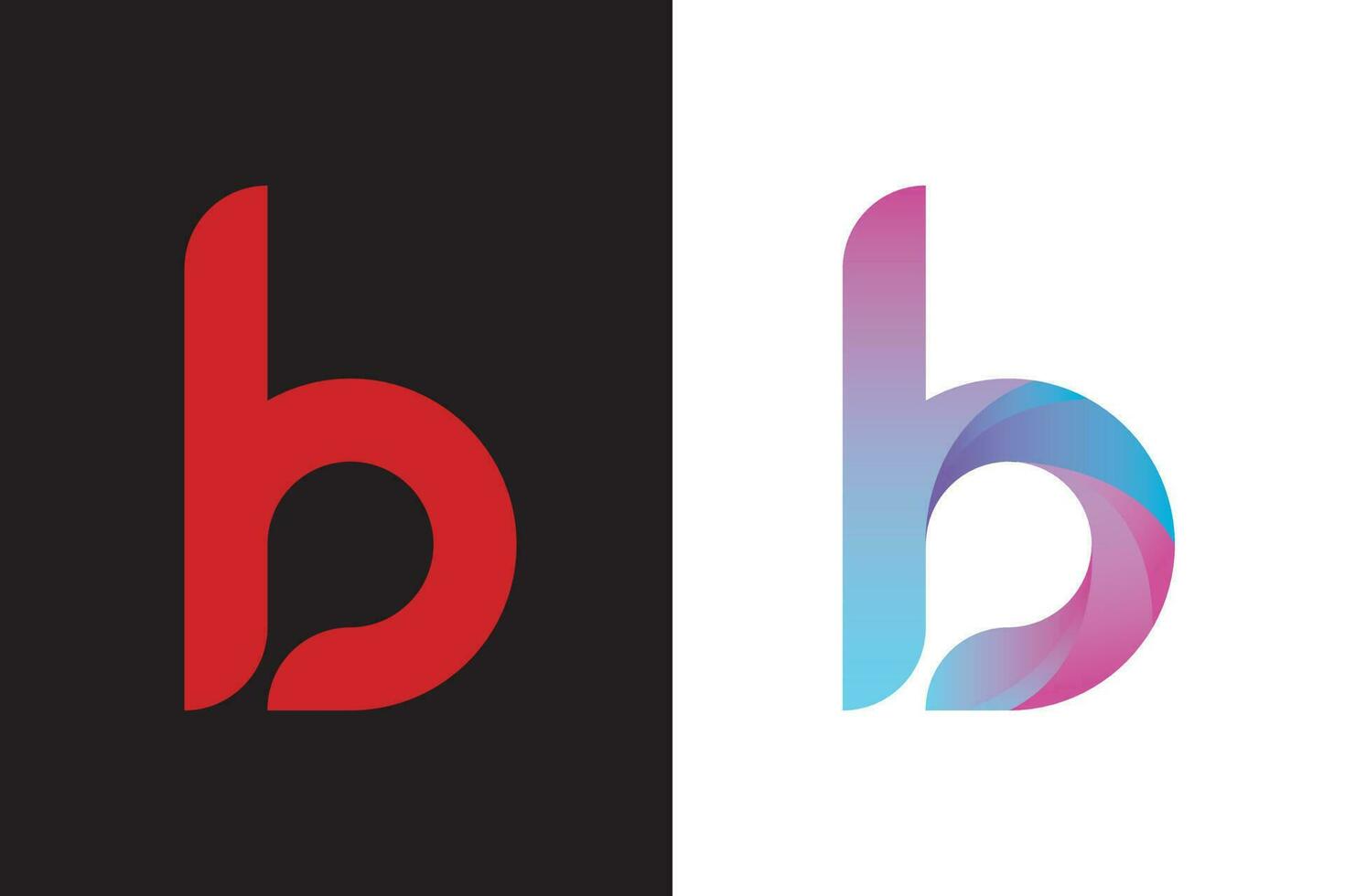 B logo with minimalistic design vector