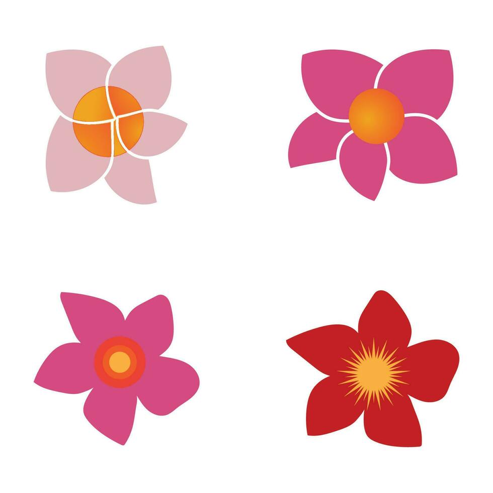 belleza plumeria icono flores diseño ilustración símbolo vector