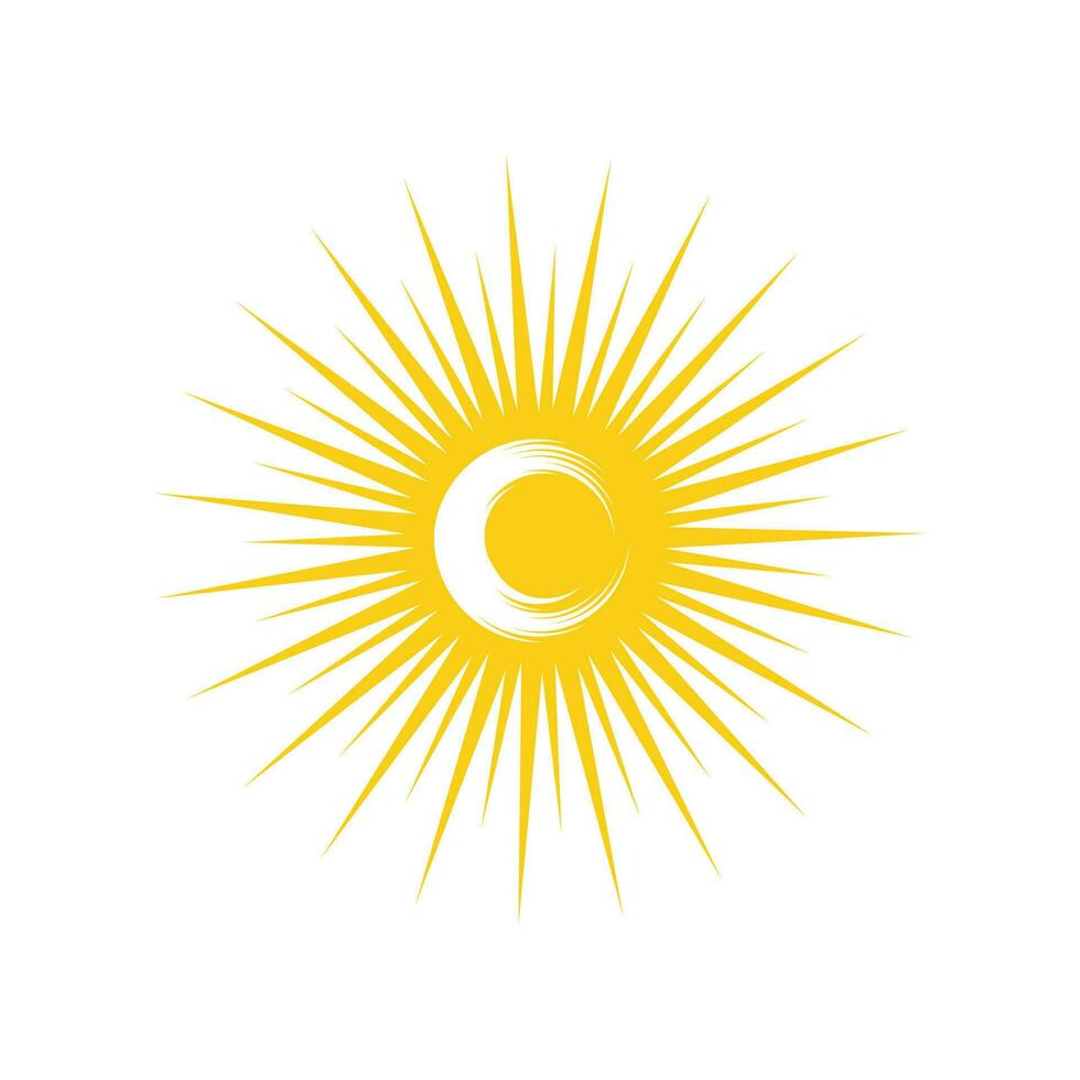 sun ilustration logo vector icon template