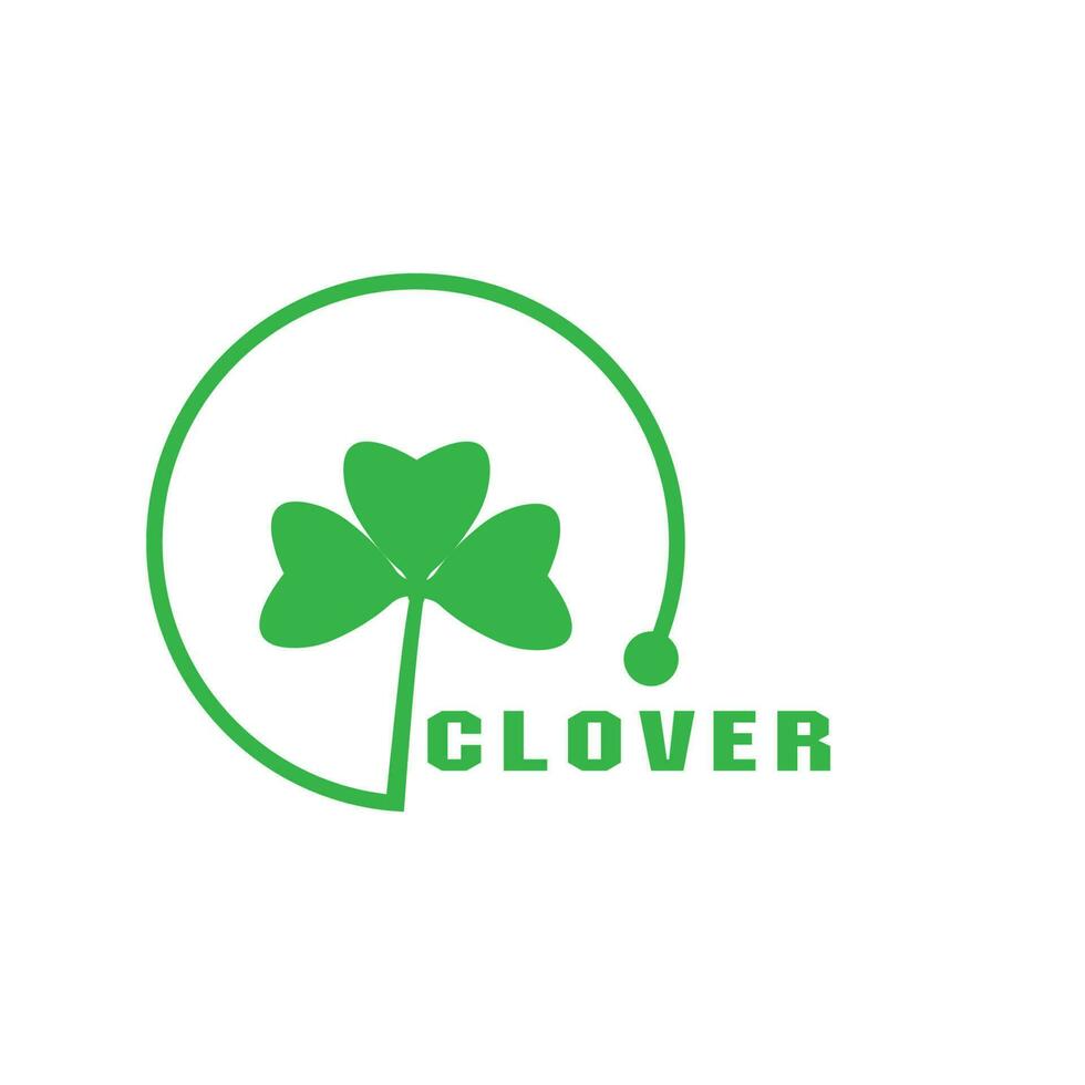 Clover leaf logo illustration vector flat design