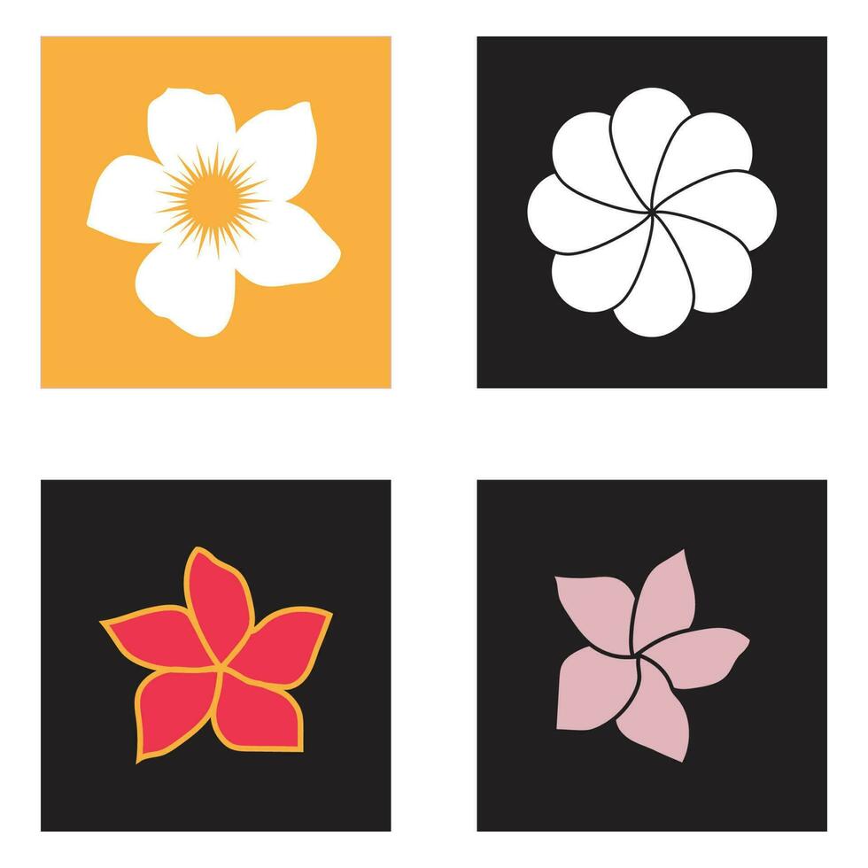 Beauty plumeria icon flowers design illustration symbol vector