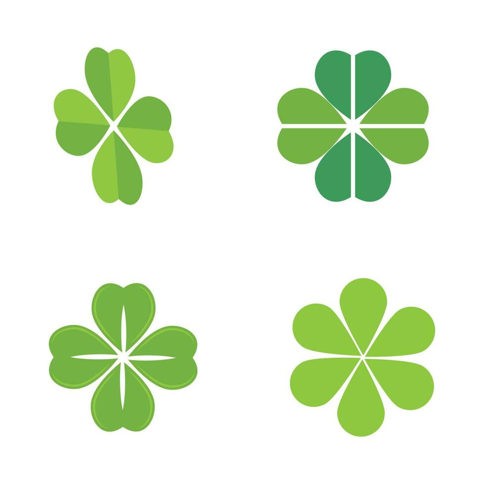 Clover leaf logo illustration vector flat design