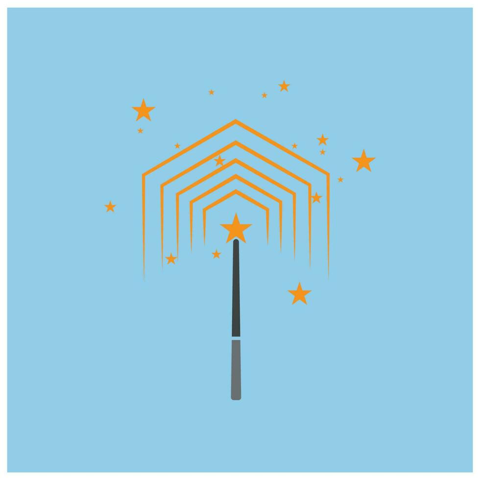 Wand Magic stick icon vector symbol template