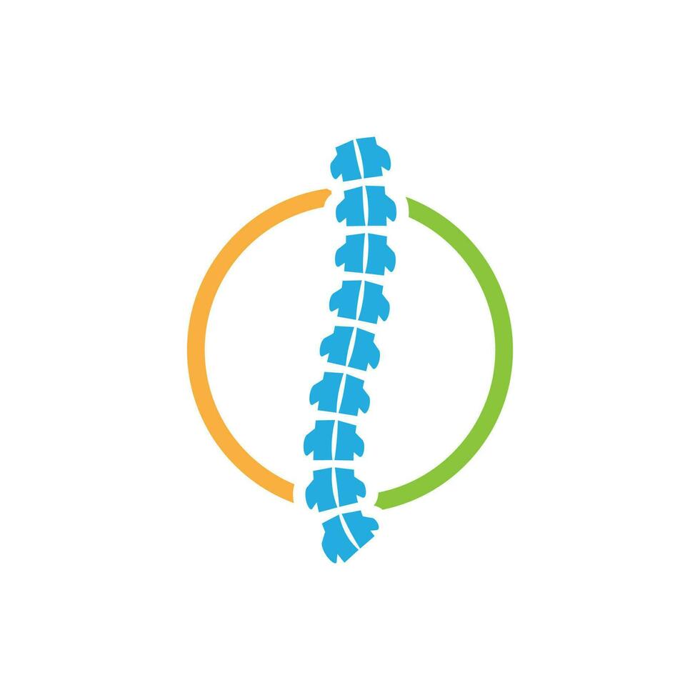 diseño de ilustración de vector de plantilla de logotipo de símbolo de diagnóstico de columna vertebral