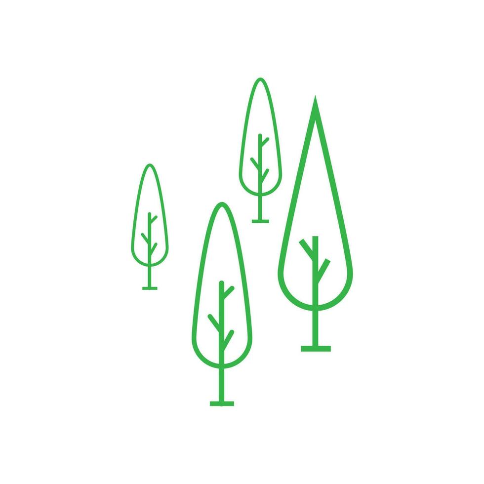 Tree Line Logo Template vector symbol
