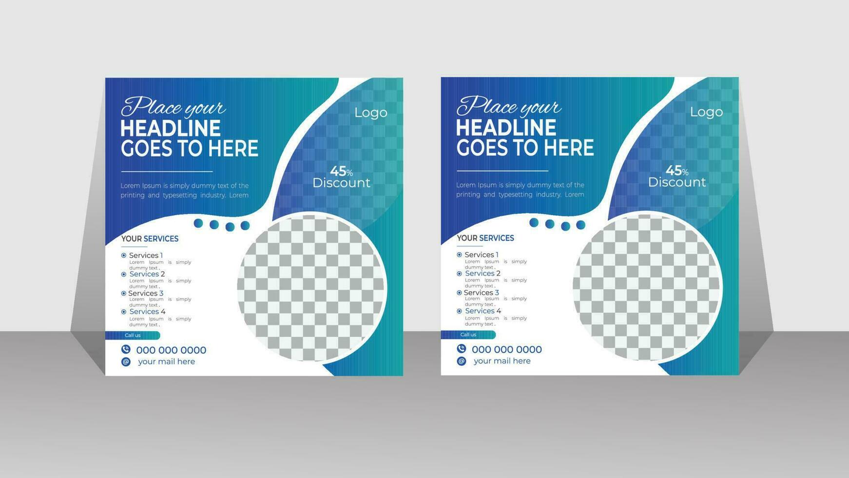 Modern Corporate business social media post design template Square